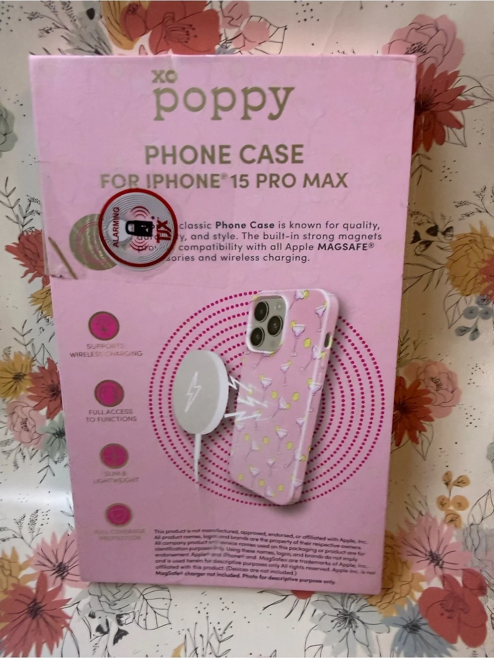 xo poppy Pink Margarita MagSafe Case for iPhone 15 Pro Max